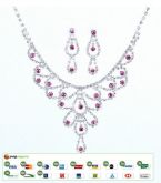 Set Colar/Brinc Strass Benliya ZirconiaQuartzo Mod:Butterfly